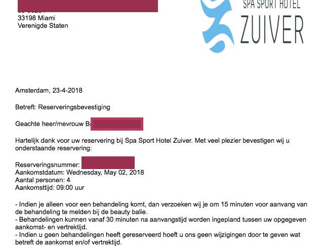 letter in dutch copy